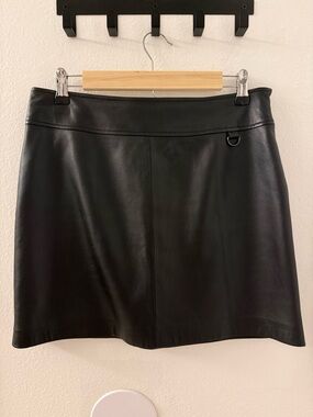Black Leather Mini Skirt